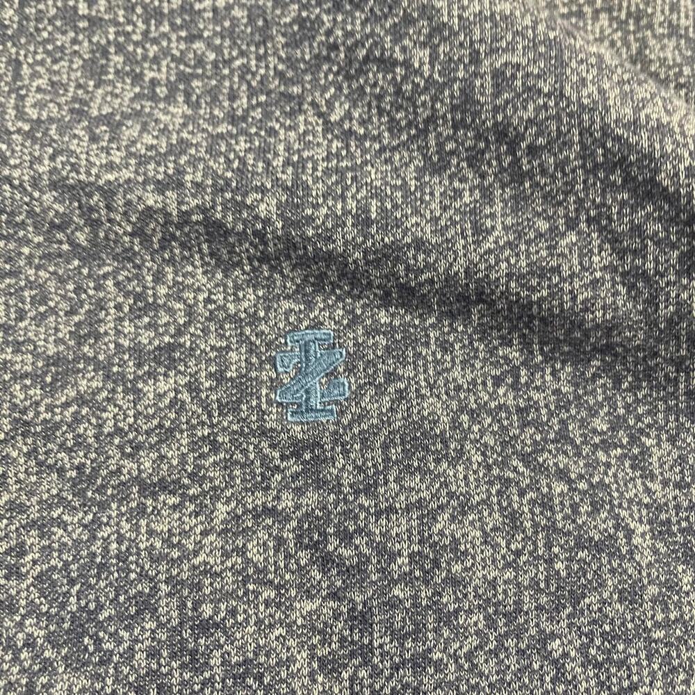 Izod Saltwater quarter zip half zip pullover knit sweater men's Medium blue gray - Picture 4 of 16